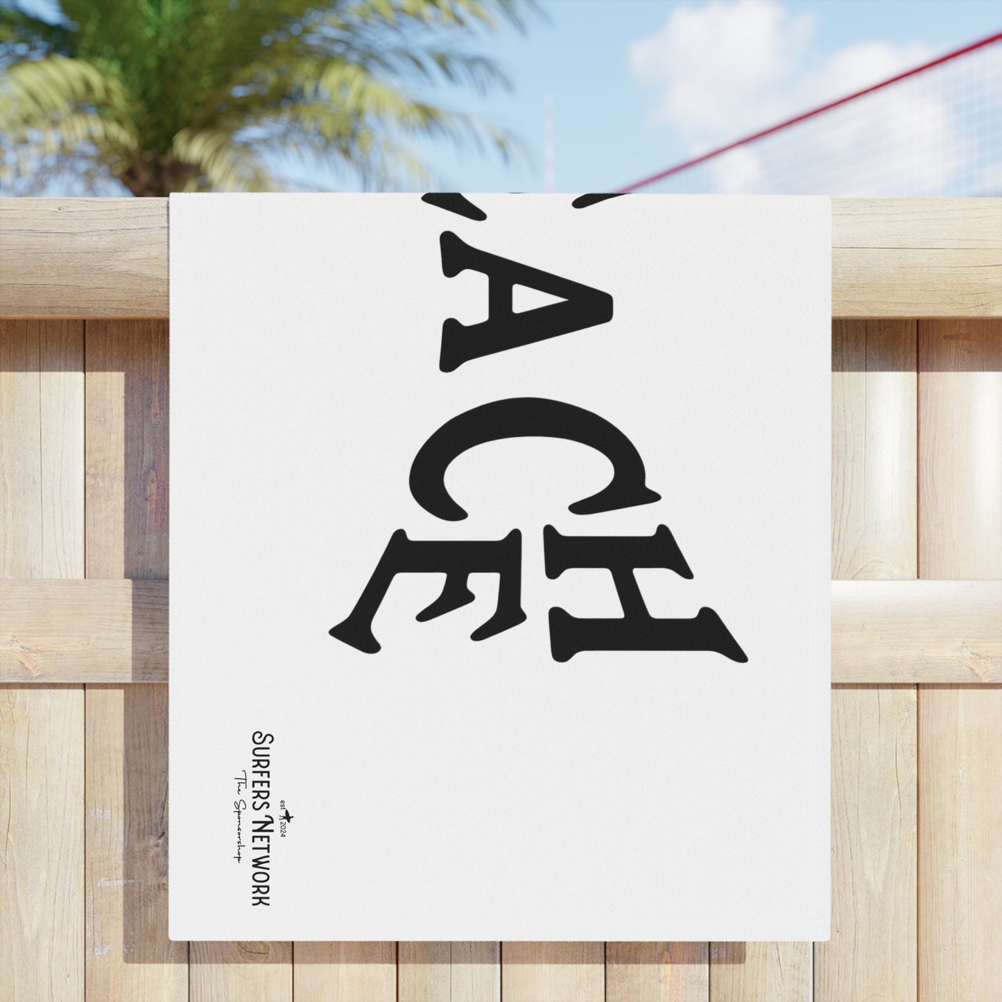 Surfers Network Teach Peace Beach Towel