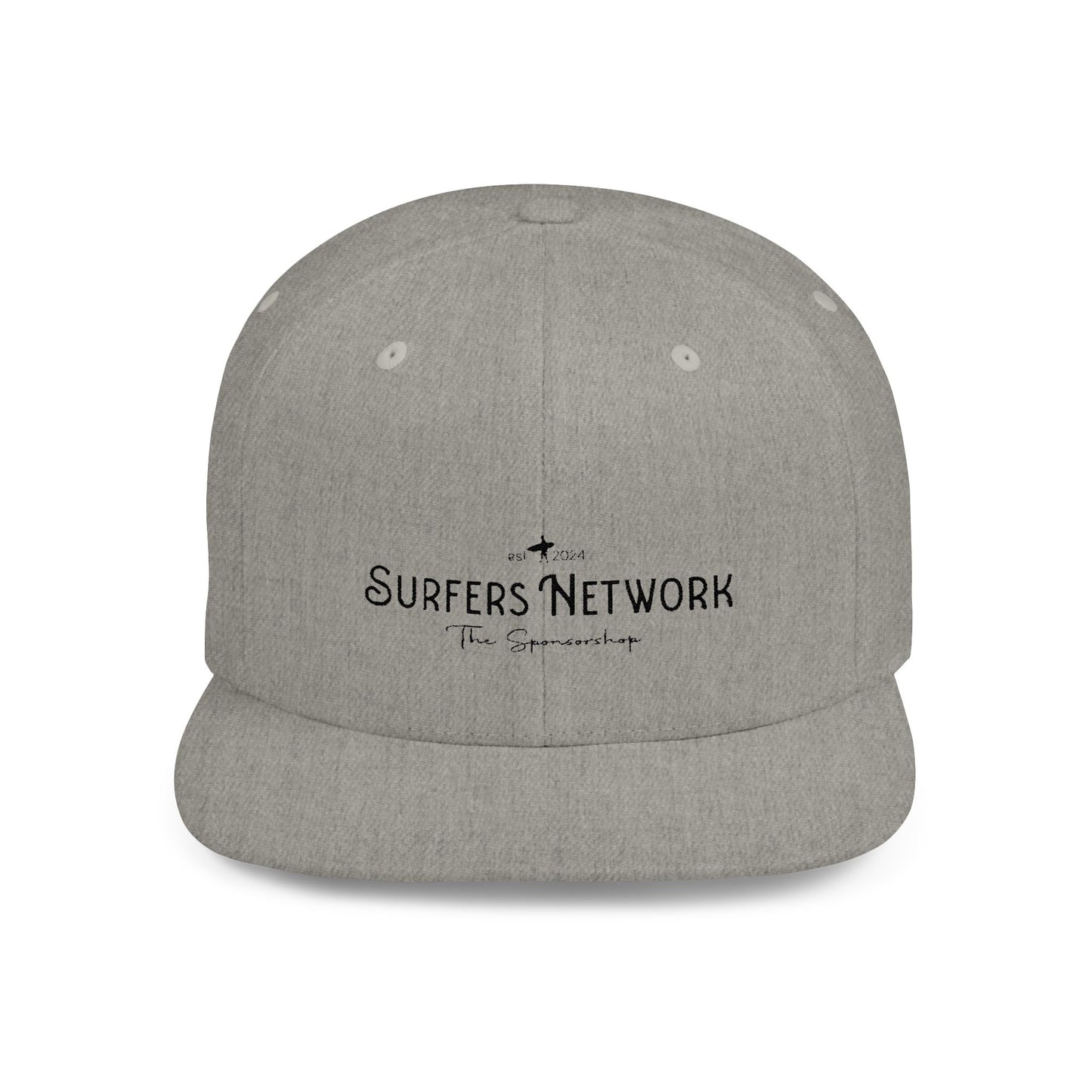 Surfers Network Flat Bill Snapback Cap - Perfect for Beach Lovers and Casual Style