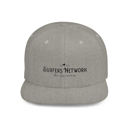 Surfers Network Flat Bill Snapback Cap - Perfect for Beach Lovers and Casual Style