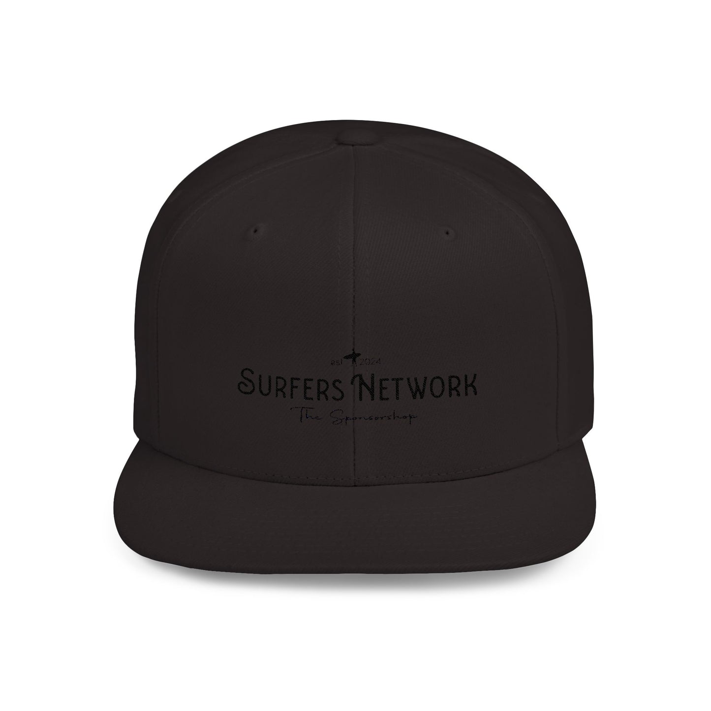 Surfers Network Flat Bill Snapback Cap - Perfect for Beach Lovers and Casual Style