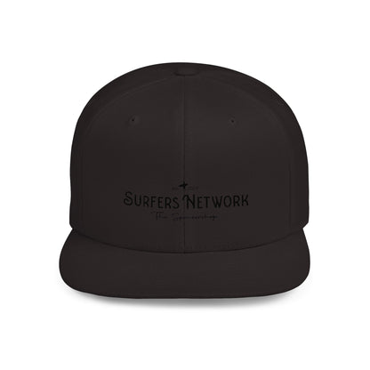 Surfers Network Flat Bill Snapback Cap - Perfect for Beach Lovers and Casual Style